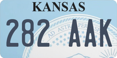 KS license plate 282AAK