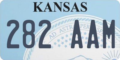 KS license plate 282AAM