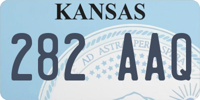 KS license plate 282AAQ