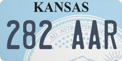 KS license plate 282AAR