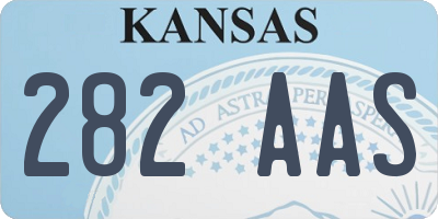 KS license plate 282AAS