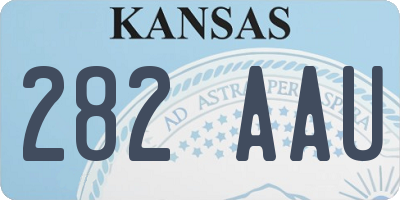 KS license plate 282AAU