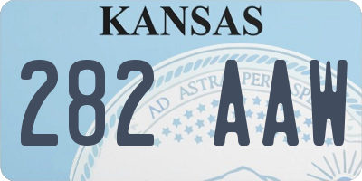 KS license plate 282AAW