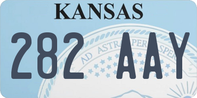 KS license plate 282AAY