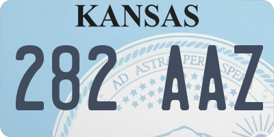 KS license plate 282AAZ