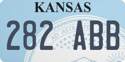 KS license plate 282ABB