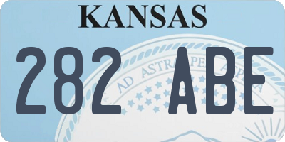 KS license plate 282ABE