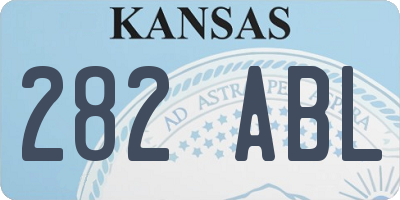 KS license plate 282ABL