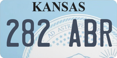 KS license plate 282ABR