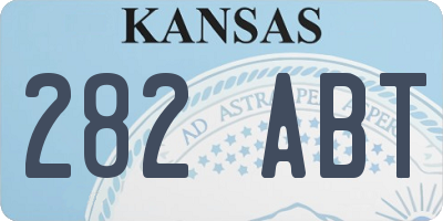 KS license plate 282ABT