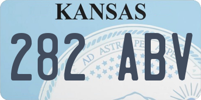 KS license plate 282ABV