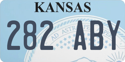 KS license plate 282ABY
