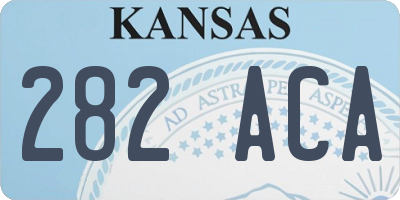 KS license plate 282ACA