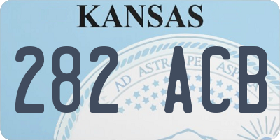 KS license plate 282ACB