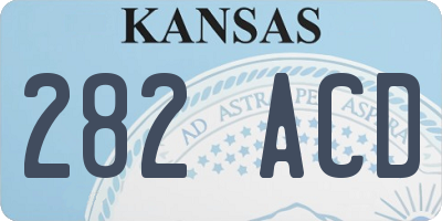 KS license plate 282ACD