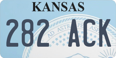 KS license plate 282ACK