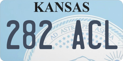 KS license plate 282ACL