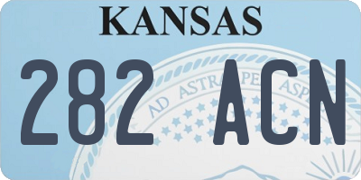KS license plate 282ACN