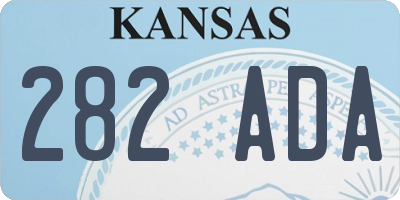 KS license plate 282ADA