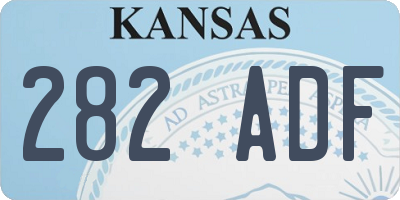 KS license plate 282ADF