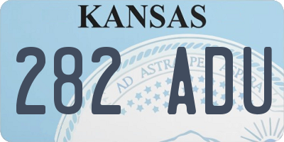 KS license plate 282ADU