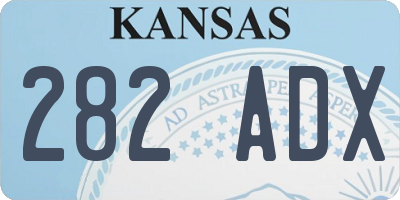 KS license plate 282ADX