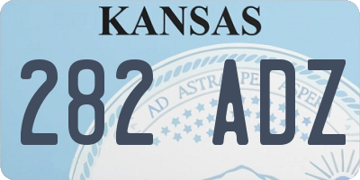 KS license plate 282ADZ
