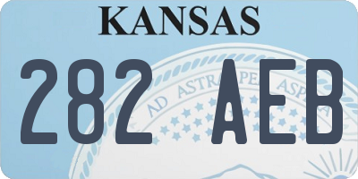 KS license plate 282AEB