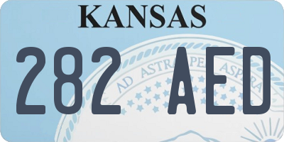 KS license plate 282AED