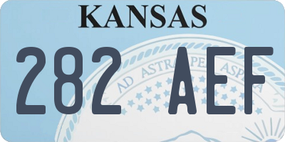 KS license plate 282AEF