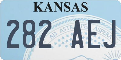 KS license plate 282AEJ