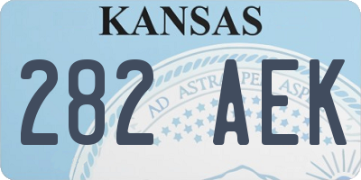 KS license plate 282AEK