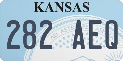 KS license plate 282AEQ