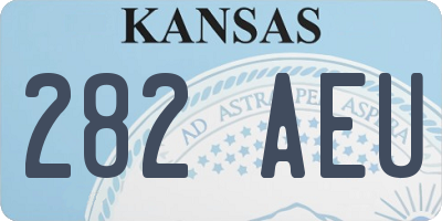KS license plate 282AEU