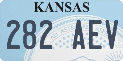 KS license plate 282AEV