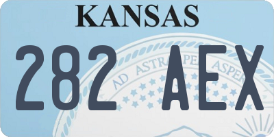 KS license plate 282AEX