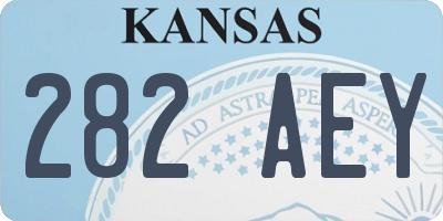 KS license plate 282AEY