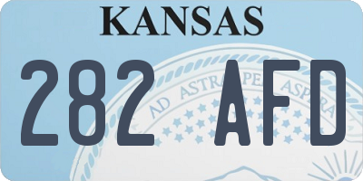 KS license plate 282AFD