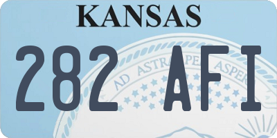 KS license plate 282AFI