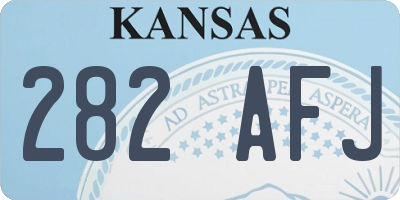 KS license plate 282AFJ