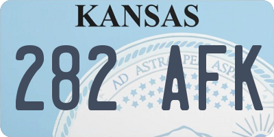 KS license plate 282AFK