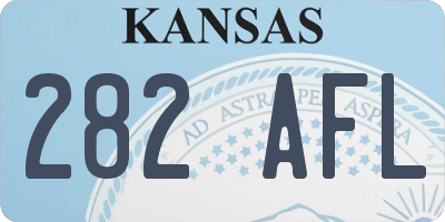 KS license plate 282AFL
