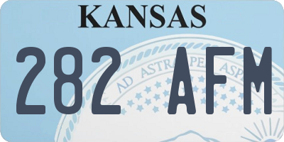 KS license plate 282AFM