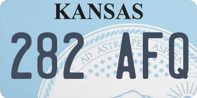 KS license plate 282AFQ