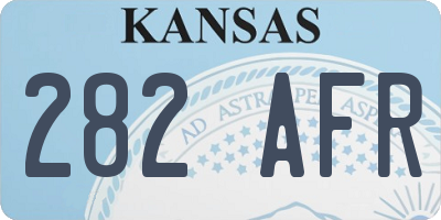 KS license plate 282AFR