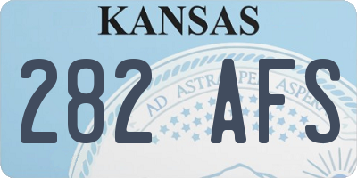 KS license plate 282AFS
