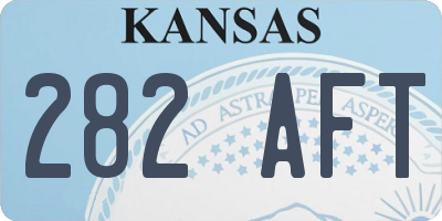 KS license plate 282AFT