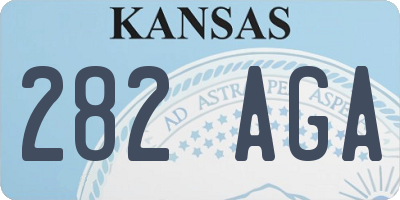KS license plate 282AGA