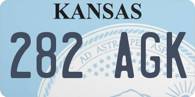 KS license plate 282AGK