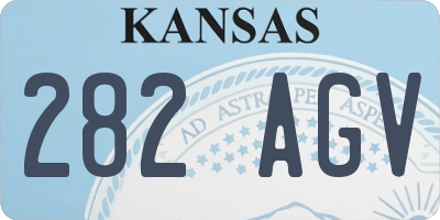 KS license plate 282AGV